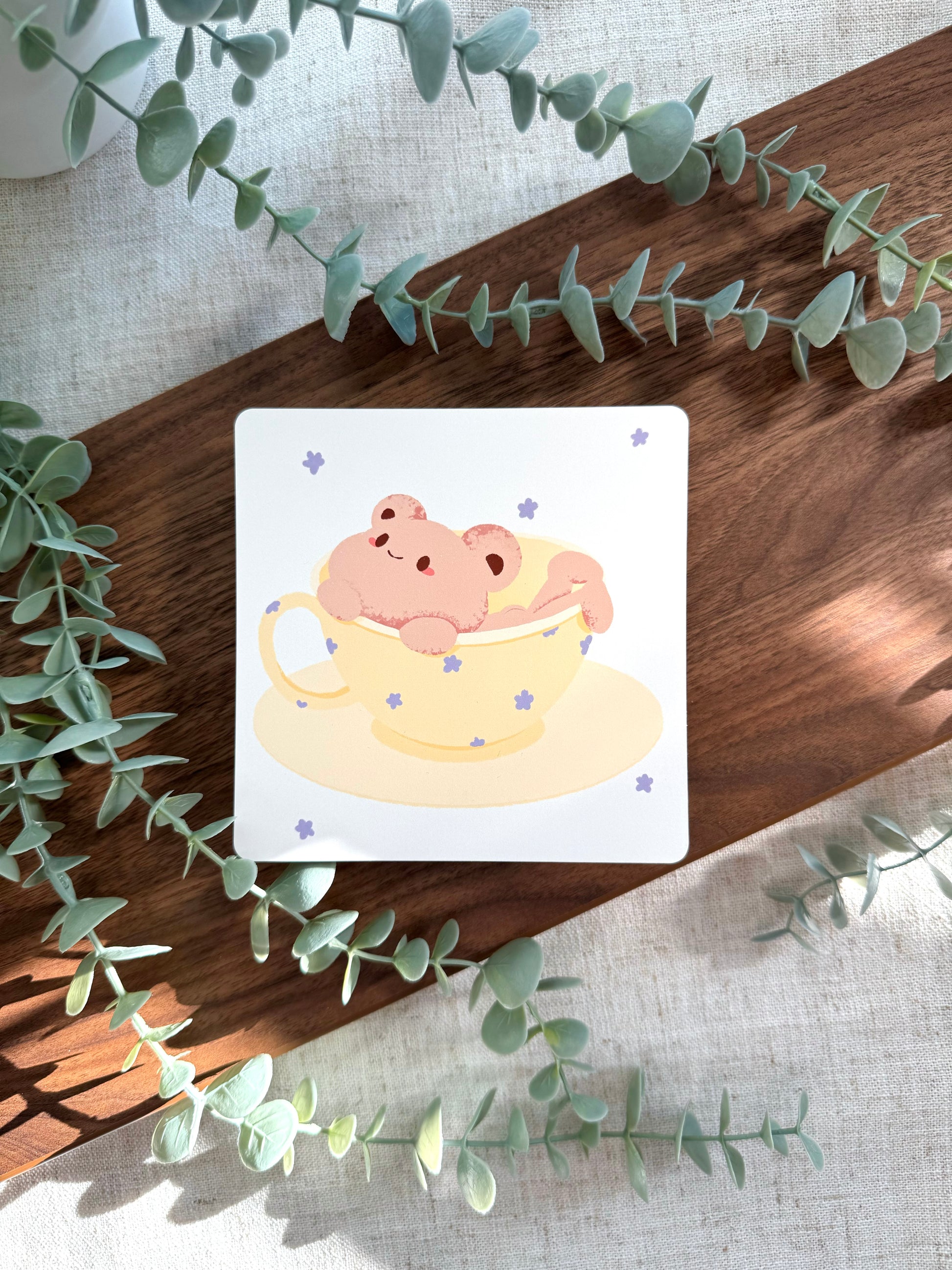 Teddy Teacup Art Print