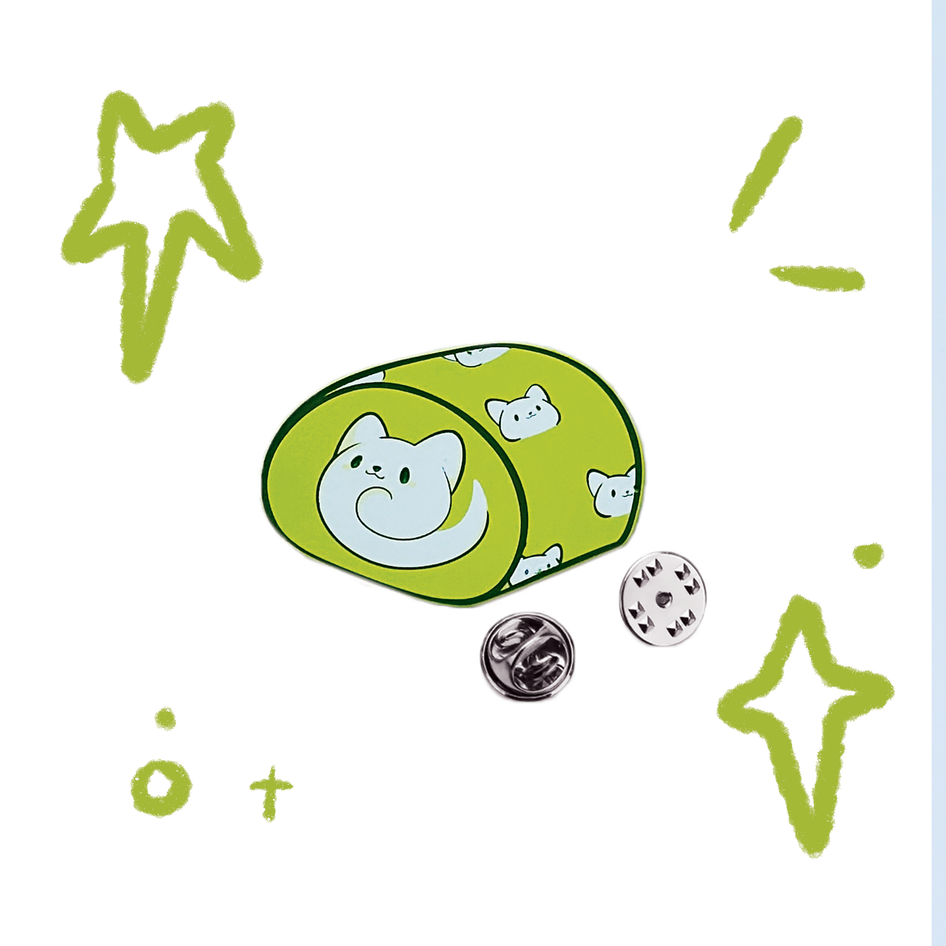 Kit Matcha Roll Cake Enamel Pin