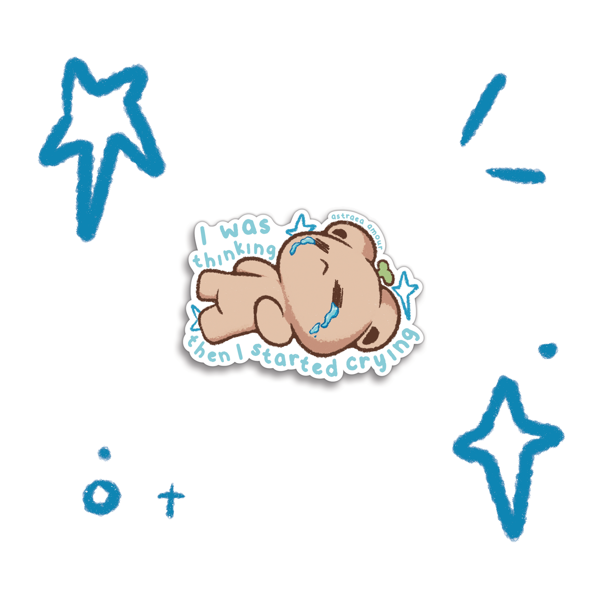 Thinking -> Crying Sticker